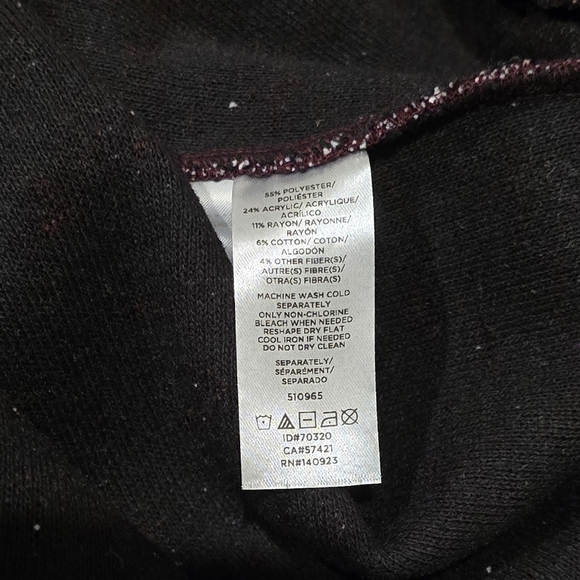 Loft Burgundy and White Speckled Skirt with Pockets XL - Picture 4 of 5